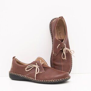 Josef Seibel Lindsay Women’s Oxford Flat  40 / US 9 Brandy Leather Comfort Shoes